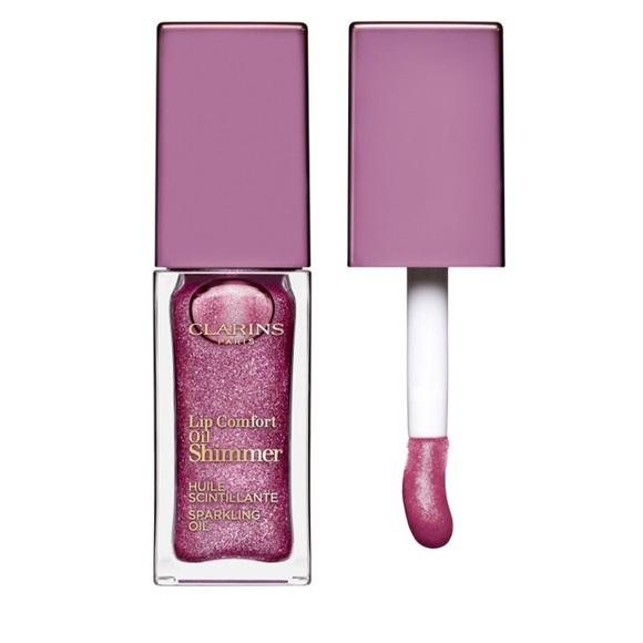 💜 Clarins Lip Comfort Oil Shimmer # 02 Purple Rain 7ml/0.2oz - New in Box - Picture 2 of 5